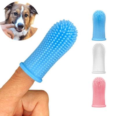 China 360 degree circle brush soft dog finger brush to protect gums 360 degree circle brush soft dog finger brush toothbrush silicone toothbrush for pet for sale