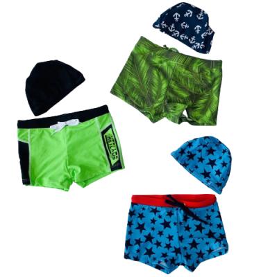 China Toddler Boys Breathable Baby Swimwear Set Two Piece Swimsuit Bathing Swim Trunks With Hat Rash Guards With Hat UPF 50+ for sale