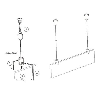 China High Quality Cheap Price CG1902 Aluminum Signage Cable Display Aluminum Kit for sale