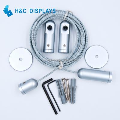 China Aluminum Wall To Wall Fit Cable Display Aluminum Wiring Kits With 4M Long 3.0mm Cable for sale