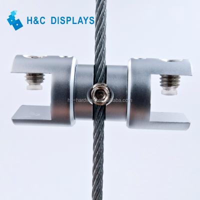 China Aluminum Panel Support Multi-Position Double Sided Clamps For Hanging Glass Shelves Wire Display Kits for sale