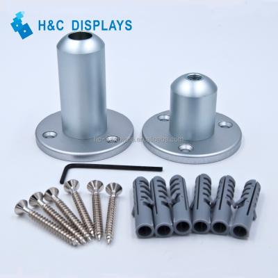 China Manufacturer Price Aluminum Ceiling / Floor Fixture For 10.0mm Rod Hanging Display System Kits for sale