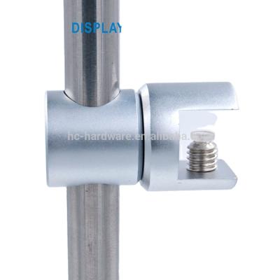 China Multi-position Aluminum Support 10mm Single Sided Rod Clamp For Glass Shelves RA3810 for sale