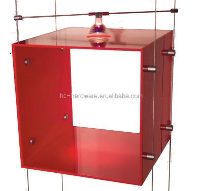 China Lit Acrylics Display Large Clear Cubes Hanging Acrylic Display Box for sale