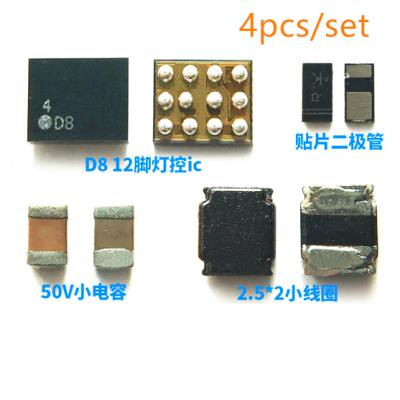 China Electronic Components for Redmi 7A Backlight Kit LM3697 LM3697YFQR D8 Light IC+Boost Diode+10uh Coil+50V Capacitor for sale