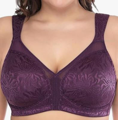 China Factory Breathable Comfort Padless Breathable Comfort Large Breasted E Cup Daily Adjustable Ultra-thin Feminine Lady Bra for sale