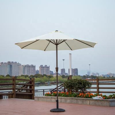 China 2.7M Good Quality Modern Big Aluminum Custom Logo Printing Decorative Patio Umbrella For Wedding for sale