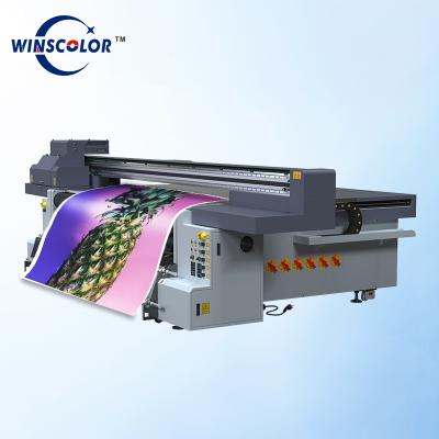 China Hotels Digital Winscolor CMYK UV Flatbed Hybrid Led Machine 3D LED Machine UV Lamp Printing Wall Ricoh G5 Ink UV Printer for sale