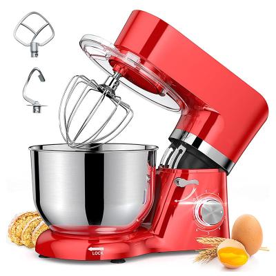 China 1400W ETL Master Stand Design 1400W Tilt Head Electric Food Mixer 6 Quart Mixer with Flat Dough Hook Beater and Egg Beater for sale