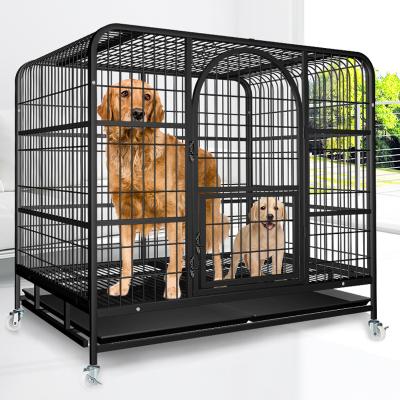 China Wholesale Sustainable Pet Cage Portable Pet Cages Carriers Houses Large Kennel Pet Cages for sale