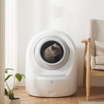 China Wholesale Viable Smart Cat Toilet Automatic Quick Cleaning Cat Litter Box for sale