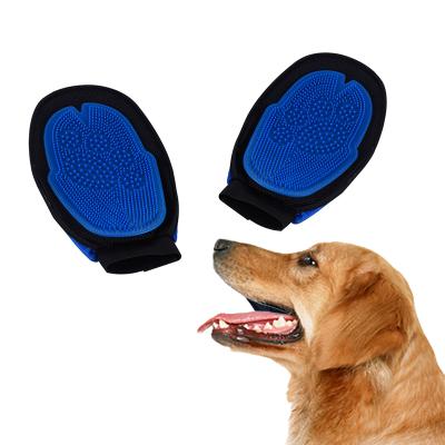 China Wholesale Viable Dog Grooming Glove Hair Removal Cat Pet Rubber Massage Glove Bath Wash Hair Glove Brush for sale