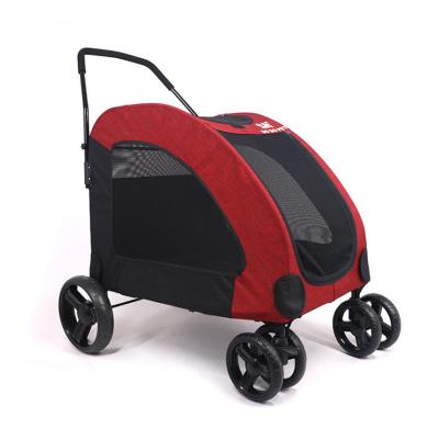 China Factory Wholesale Viable Best Dog Pet Stroller Water Proof Rise One Hand Fold Up Pet Stroller Large Dog Luxury Pet Stroller for sale