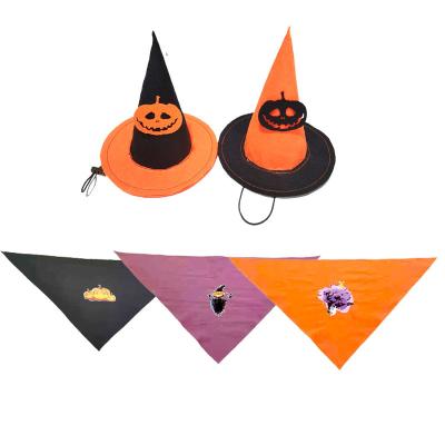 China Factory Wholesale Viable Halloween Dress Up Bibs Cat Dog Pet Accessories Pet Accessories Halloween Hat Bibs for sale