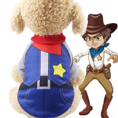 China Viable Wholesale Cheap Christmas Halloween Funny Pet Clothes Pet Accessories Superdog Coats Small Big Dog Apparel for sale