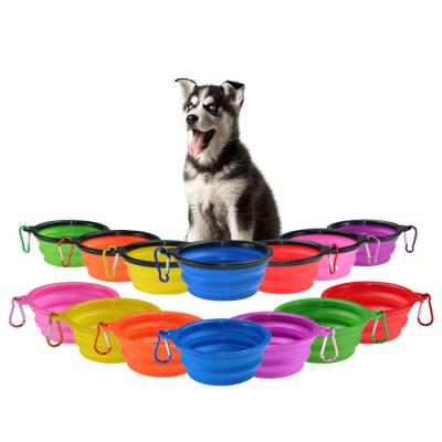 China Wholesale Custom Sustainable Collapsible Water Bowl Amazon Hit Amazon Travel Collapsible Dog Bowl for sale