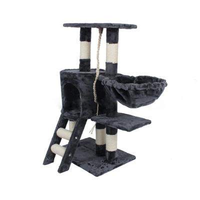 China Large Viable Wholesale Cat Tree Wooden Scratcher Cat Furniture Tower Floor To Ceiling Cat Tree for sale