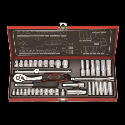 China For DIY and Taiwan Manufacturer Car Repair Professional 1/4 and 3/8 40pcs Car Repair Tool Kit for sale