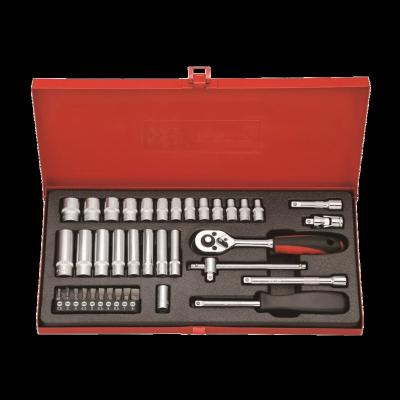 China Bike DIY and Repair Taiwan Made Quality Socket Wrench Set 1/4 12 Point 38pcs for sale