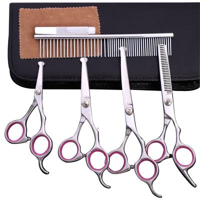 China 6.5 Inch Set Pet Safety Scissors Viable Dog Hair Cutting Round Head Sniff Clipper for sale