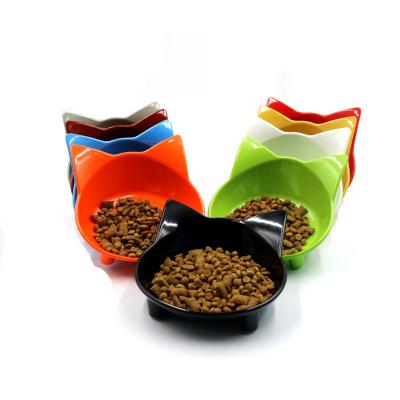 China High Quality Dog Viable Cat Shape Non Slip Feeding Kitten Pet Bowls Cute Melamine for sale