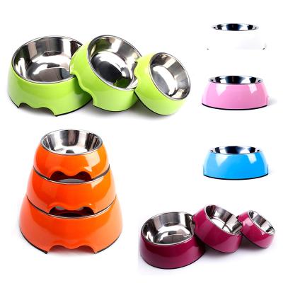 China 100% Sustainable Melamine Pet Bowl Stainless Steel Dog Food Bowl for sale