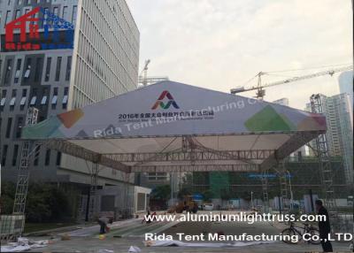 China Advertising Trade Show Lightweight Lighting Truss Arc Shaped Roof White Fabric for sale