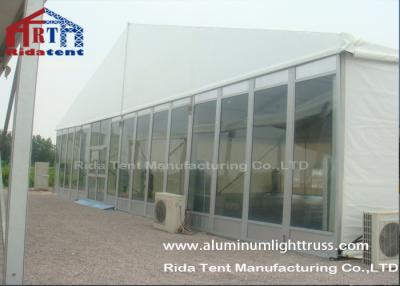 China UV Resistant Outdoor Warehouse Canvas Tents Transparent Sidewall Fabric Long Lifespan for sale