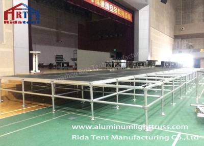 China Adjustable Height Mobile Platform Stage , Aluminium Outdoor Event Stage 6 Steps for sale