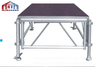 China Anti - Slip Aluminum Folding Stage Adjustable Height Strong Brace Tube Reusable for sale