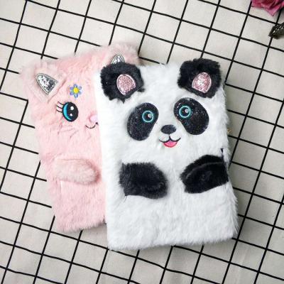 China Custom Cute Plush Stationery A5 /A6 Student Hardcover Book Online Notebook for sale