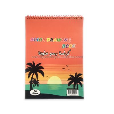 China Custom Notebook Sketchbook Custom Spiral Notebook Spiral Notebook with Colored Paper Book for Kids Drawing for sale