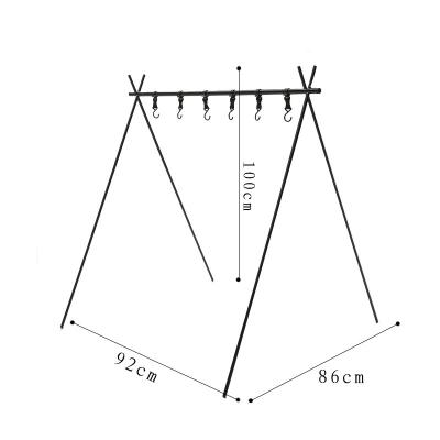 China Outdoor Camping Self-propelled Stand Aluminum Alloy Tripod Travel Clothes Finishing Stand Portable Folding TXZ-1801 for sale