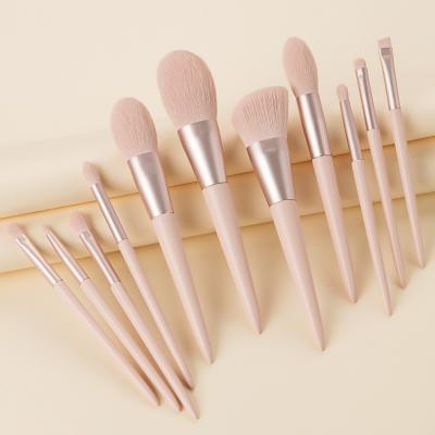 China Dropshipping New Fashion Long Lasting Makeup Brushes Luxury Premium Professional Makeup Set Brush Pink Vegan for sale