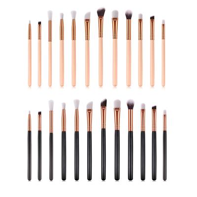 China Durable Drop Shipping High Quality Eco-Friendly Custom Made Singapore Vegan 12pcs Pink Eye Brushes for sale