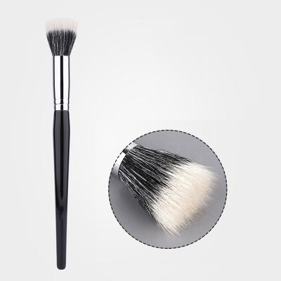 China Durable HMU Dropship to Thailand fiber hair handle single fluffy custom black wooden travel blush brush for sale