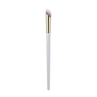 China Wholesale Custom Thumb Shaped Durable Hair Thumb Shaped Simple White Wooden Fiber Eco Logo Cutout Fluffy Concealer Brush for sale