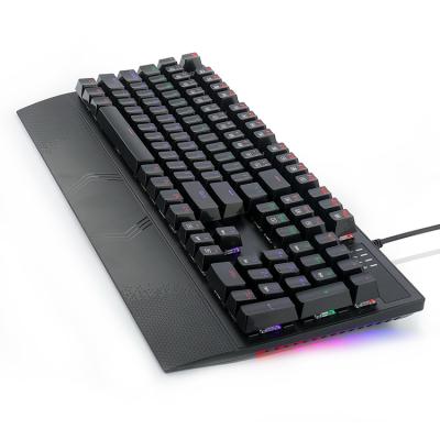 China Factory OEM LED 87 Keys Multifunction Mechanical Gaming Mechanical Keyboard ABS Plastic Keycap Keycaps With Wrist Rest for sale