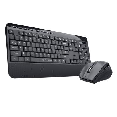 China 2.4G USB Wireless Keyboard and Mouse Combo with Wide Palm Rest 2.4 GHz Full Size Desktop Keyboard Long Battery Life Comfortable Typing for sale