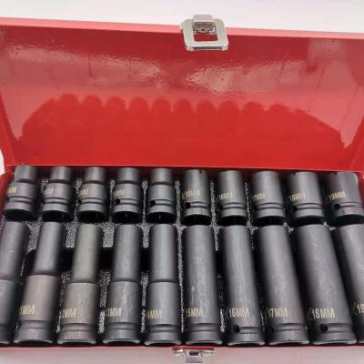 China Auto Maintenance Good Quality 20Pcs Car Repair Hand Tool Wrench 1/2 Inch Long Short Socket Set 10pcs/box for sale