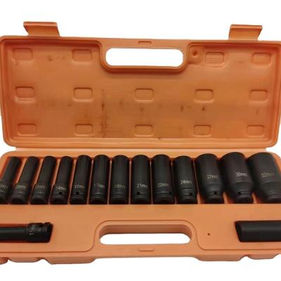 China 15pcs Auto Maintenance Impact Socket Wrench Set Repair Tool Ratchet Wrench Tools Auto Repair Set for sale