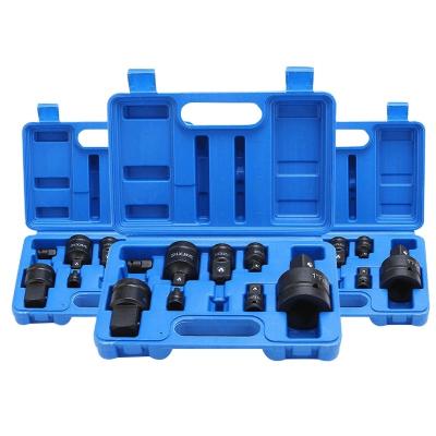 China Auto Maintenance Plastic Boxed Black Pneumatic Short Sleeve British Impact Plug Set 8-Piece Pneumatic Plug Assembly for sale