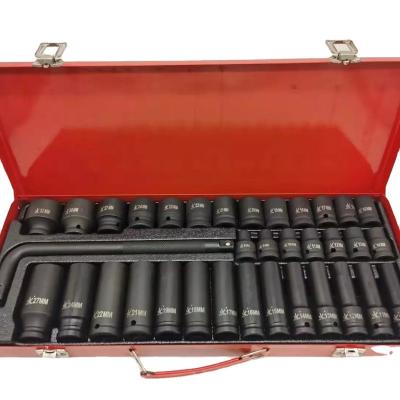 China 10pcs 27pcs 35pcs Auto Maintenance Black Plug Set Tool Kit Auto Repair Tool Wind Cannon Plug Set for sale