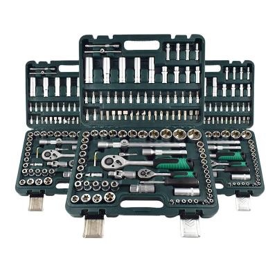 China 108pcs Combination Car Repair Household Ratcheting Tool Kit Auto Repair Socket Repair Tool Kit With Portable Plastic Box for sale