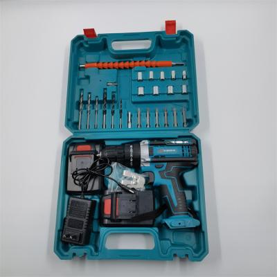 China Household Machine Impact Drill Lithium Battery Rechargeable Electric Hand Drill Tool Kit for sale