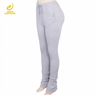 China Anti-wrinkle New Arrivals High Waist Casual Thick Women Sweatpants Stacked Joggers Stacked Pants for sale