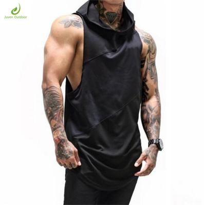 China Latest Fitness Smooth Anti-Shrink Hoodie Tank Muscle Tank Tops Mens Simple Screen Printed Custom Gym Vest For Men for sale