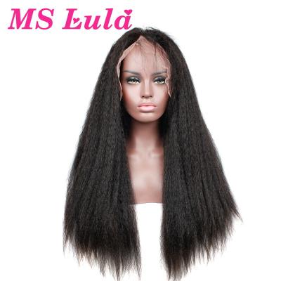 China Yaki Hair 100% Curly Straight Full Or Lace Front Human Hair Wig Yaki Wig for sale