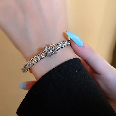 China TRENDY Fashion geometric diamond bracelet Roman ring bracelet personalized all-match simple bracelet for women for sale