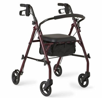 China Hot Selling Medical Seat Convenient Rollator Walker With Seat Outdoor Walker For Elderly for sale